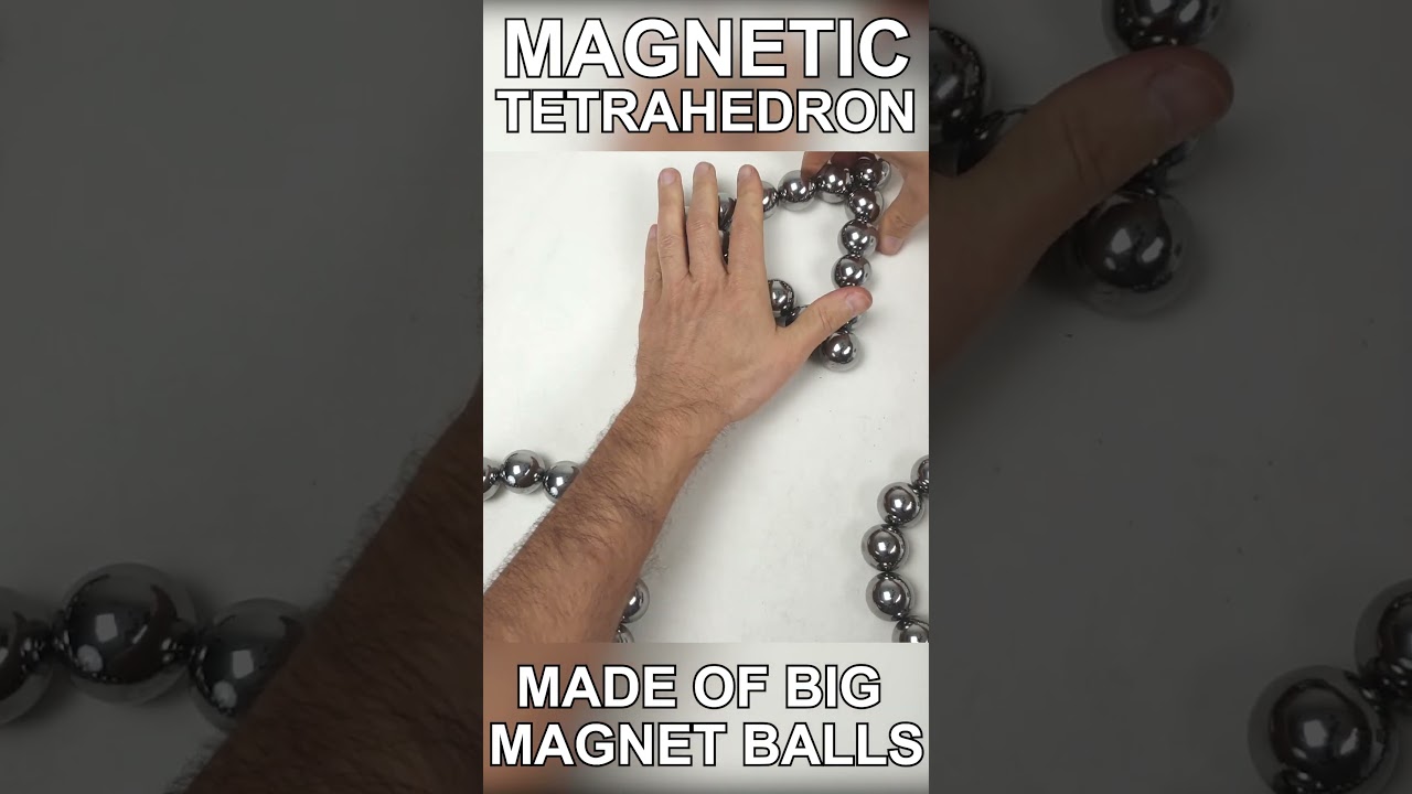 Magnetic Tetrahedron out of Big Magnet Balls – Magnetic Games