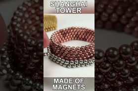 Shanghai Tower made of Magnetic Balls