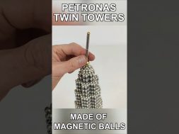 Petronas Twin Tower made of Magnets